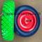 Flat-Free PU Wheel with Colorful Rim (3.50-8)